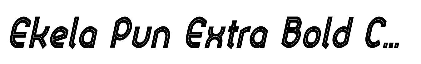 Ekela Pun Extra Bold Condensed Italic